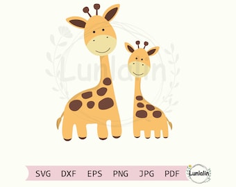 Download Mom And Baby Giraffe Svg Etsy