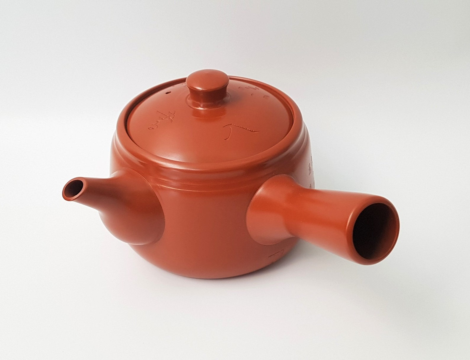 Japanese Red Tokoname Kyusu Teapot Red Clay Teapot Carved Etsy