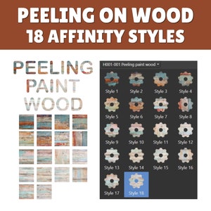 Faded and peeling paint on wooden panels backdrop textures - 18 Styles, Affinity Designer, Affinity Photo, Digital Tools, Instant download