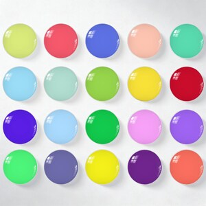 Solid Color Glass Cabochons Plain Assorted Set for Pendant Cameo DIY Craft Supplies C205