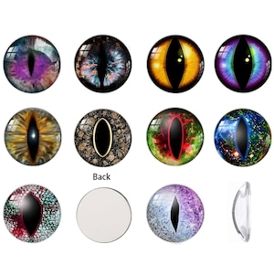 Eyes Glass Cabochons –Doll Making Glass Eyes – Round Cabochon 6mm-58mm for Clay Art, Props & DIY Crafts  A167