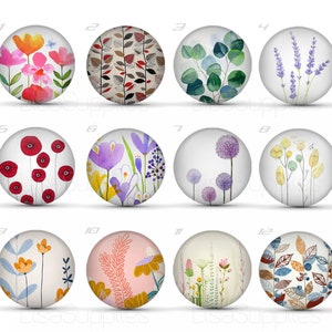 Handmade Photo Round Glass Cabochon Dandelion 6mm-30mm 020