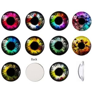 Eyes Glass Cabochons – Fantasy Creature Eyes – Glass Cabochons for Clay Sculpting, DIY Crafts & Costume Props A173