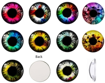 Eyes Glass Cabochons – Fantasy Creature Eyes – Glass Cabochons for Clay Sculpting, DIY Crafts & Costume Props A173