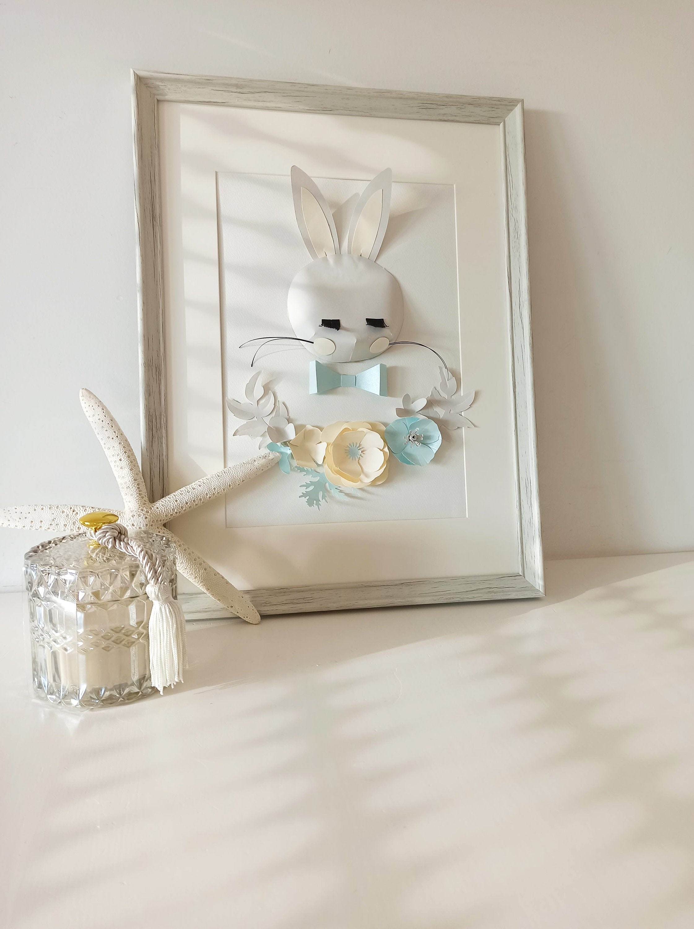 Zola Le Lapin, Cadre Décoration Murale 3D Chambre Bébé