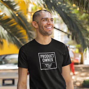 Product Owner T-shirt | There can be only one | Product Owner Trophy | Scrum / Agile | Coffee | Work Gift for Colleagues