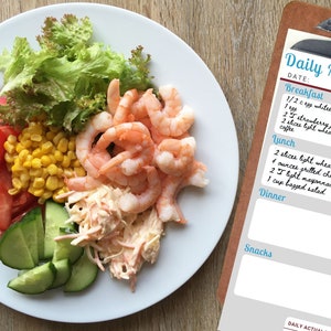 Daily Macros Food Log Diary Journal Printable Worksheet