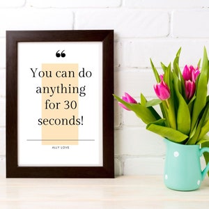 Ally Love Motivational Inspirational Workout Quote Saying PDF Digital Download Printable image 4