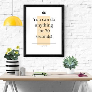 Ally Love Motivational Inspirational Workout Quote Saying PDF Digital Download Printable image 2