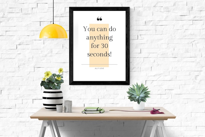 Ally Love Motivational Inspirational Workout Quote Saying PDF Digital Download Printable image 2