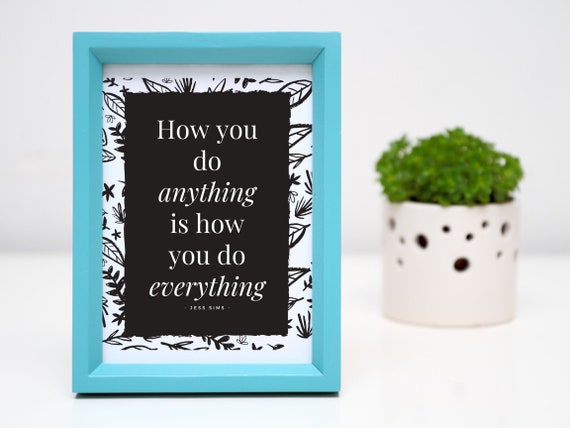 Jess Sims Instructor Motivational Quote Wall Art - Etsy UK