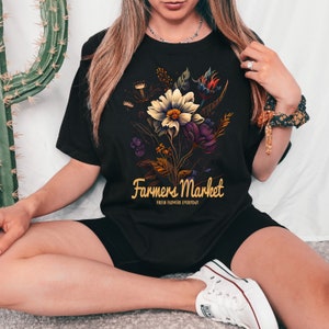 Farmers Market Botanic PNG Flores Diseño Plantas Diseño de camiseta Vintage Cottagecore Camisa Descargar DTF, DTG Diseños Sublimación Boho Obra de arte