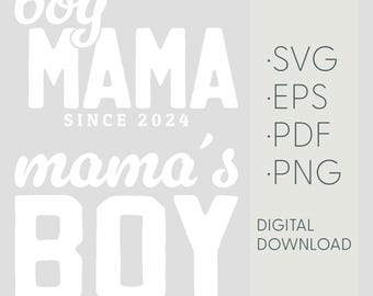 Mama Boy SVG Boy Mama PNG Mama Sublimation Design DTF Mom Son Sublimation File Mother's Day svg Gift for Mom svg, pdf, eps, png