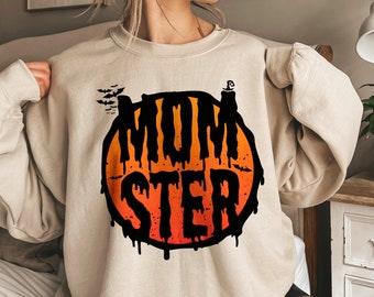 Momster SVG Halloween Mom SVG for Shirts Halloween Shirt PNG Halloween Mom plotter file dtf dtg and sublimation svg file for cricut pdf