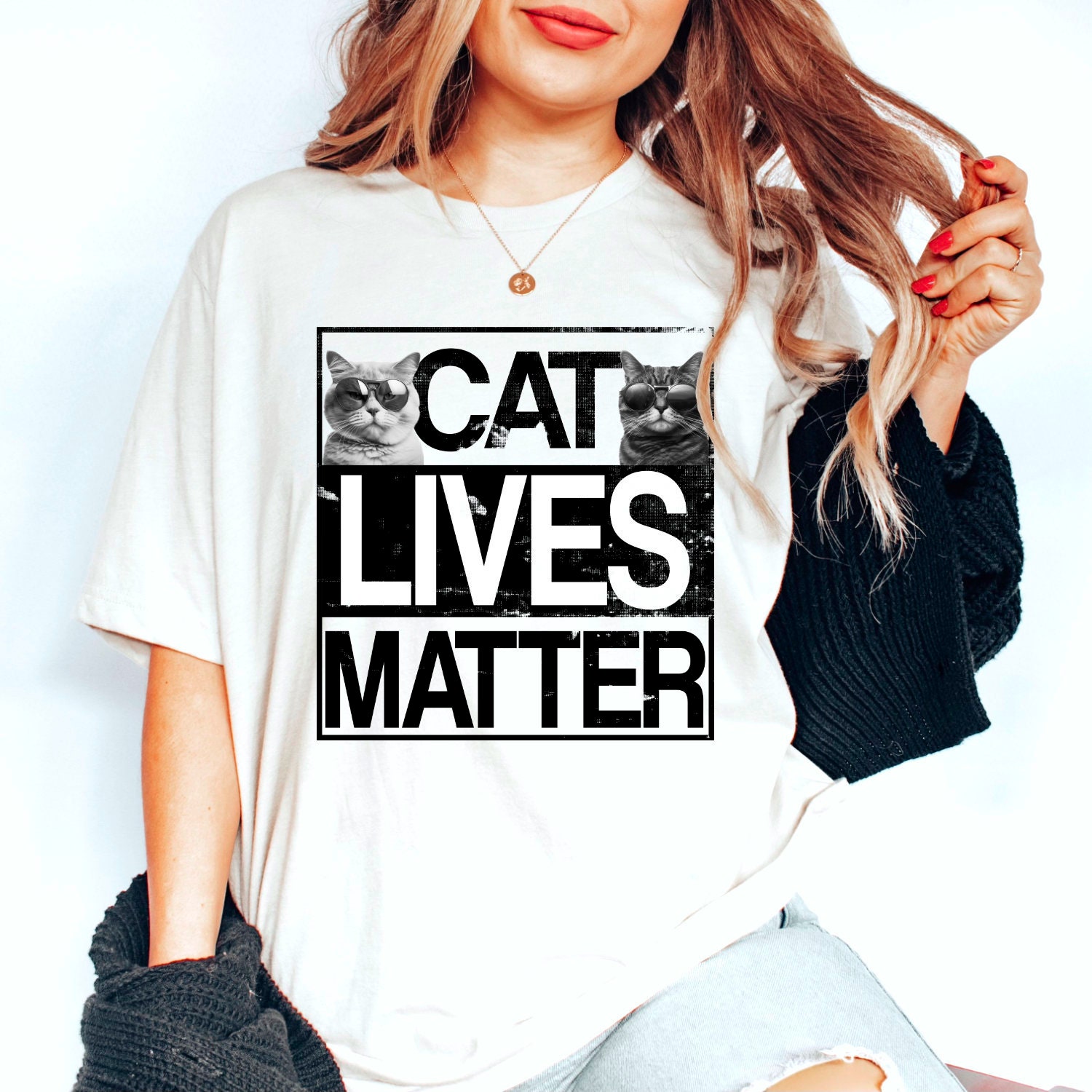 Big & Tall Funny 'Cat Lives Matter' T-Shirt - Sizes Up To 6XL & Tall 3 thumbnail image