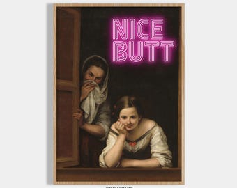 Nice Butt Poster Bathroom Decoration Guest Toilet Poster Download Colorful Bathroom Pictures Funny Bathroom Print Gift Moving Gift Moving House