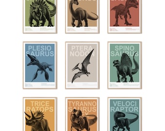 Dinosaur Poster Children's Room Pictures Dino Poster Digital Download Children's Room Decoration Dinosaur Poster Print Yourself Wall Decoration