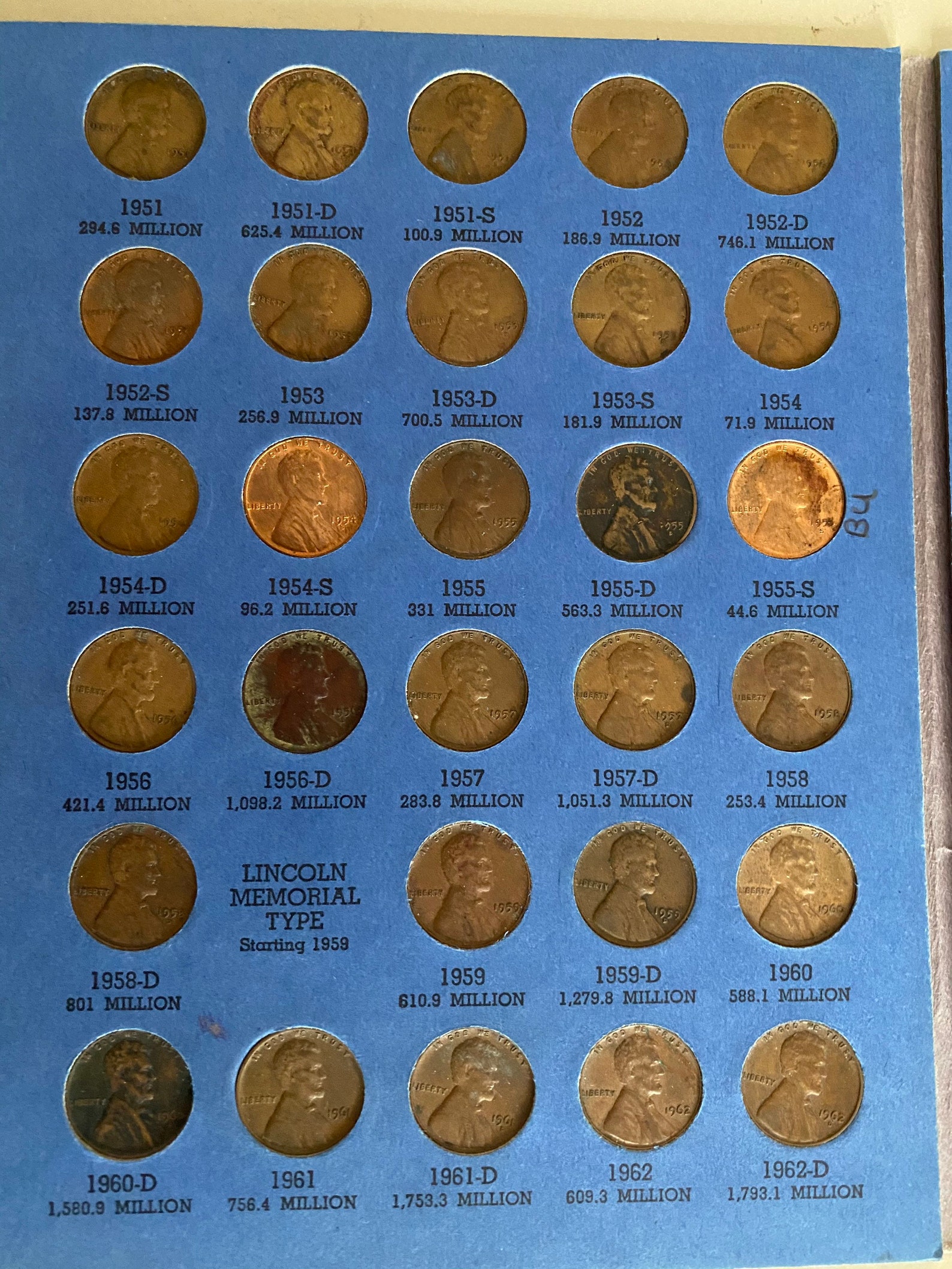 1941 PDS to 1972 PDS Complete Lincoln Penny Collection Etsy