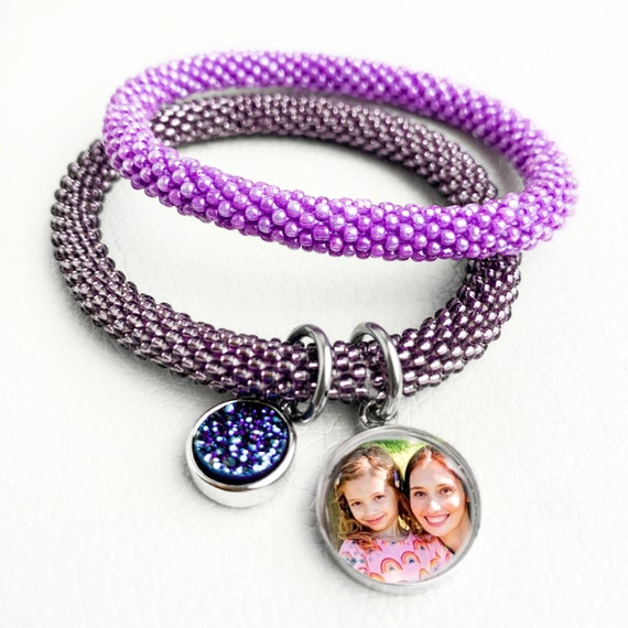 Charm Bracelet- Your own photo, initial, letter, or personalized graphic