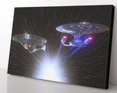 Star Trek Starship Enterprise Canvas Print - Star Trek Poster - Star Trek Painting - Star Trek Wall Art - Decor Gift For Star Trek Fan