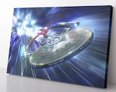 Starship Enterprise Canvas Print - Star Trek Poster - Star Trek Painting - Star Trek Wall Art - Star Trek Decor - Gift For Star Trek Fan