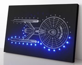 Star Trek Enterprise Canvas Art Print - Star Trek Poster - Star Trek Painting - Star Trek Wall Art - Wall Decor Gift For Star Trek Fan