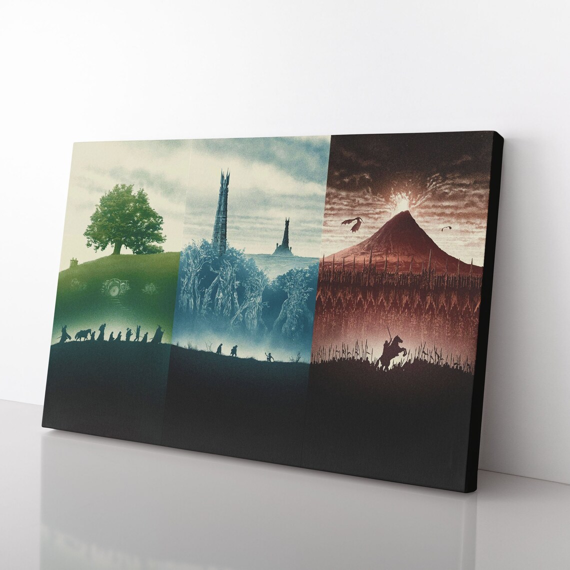 Lord of The Rings Trilogy Canvas Art Print LOTR Trilogy Etsy
