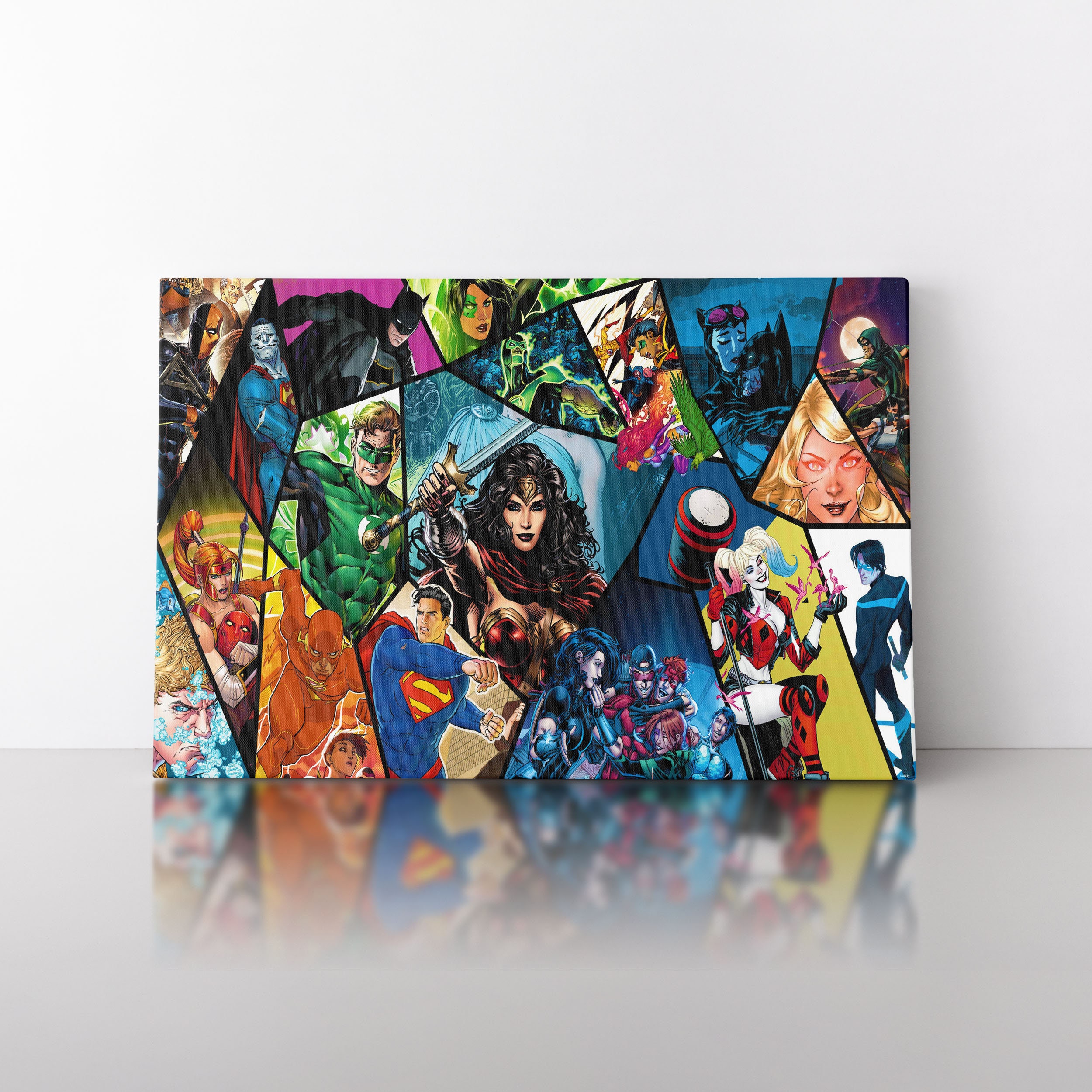 DC Heroes Canvas Art Print DC Heroes Poster DC Universe Etsy