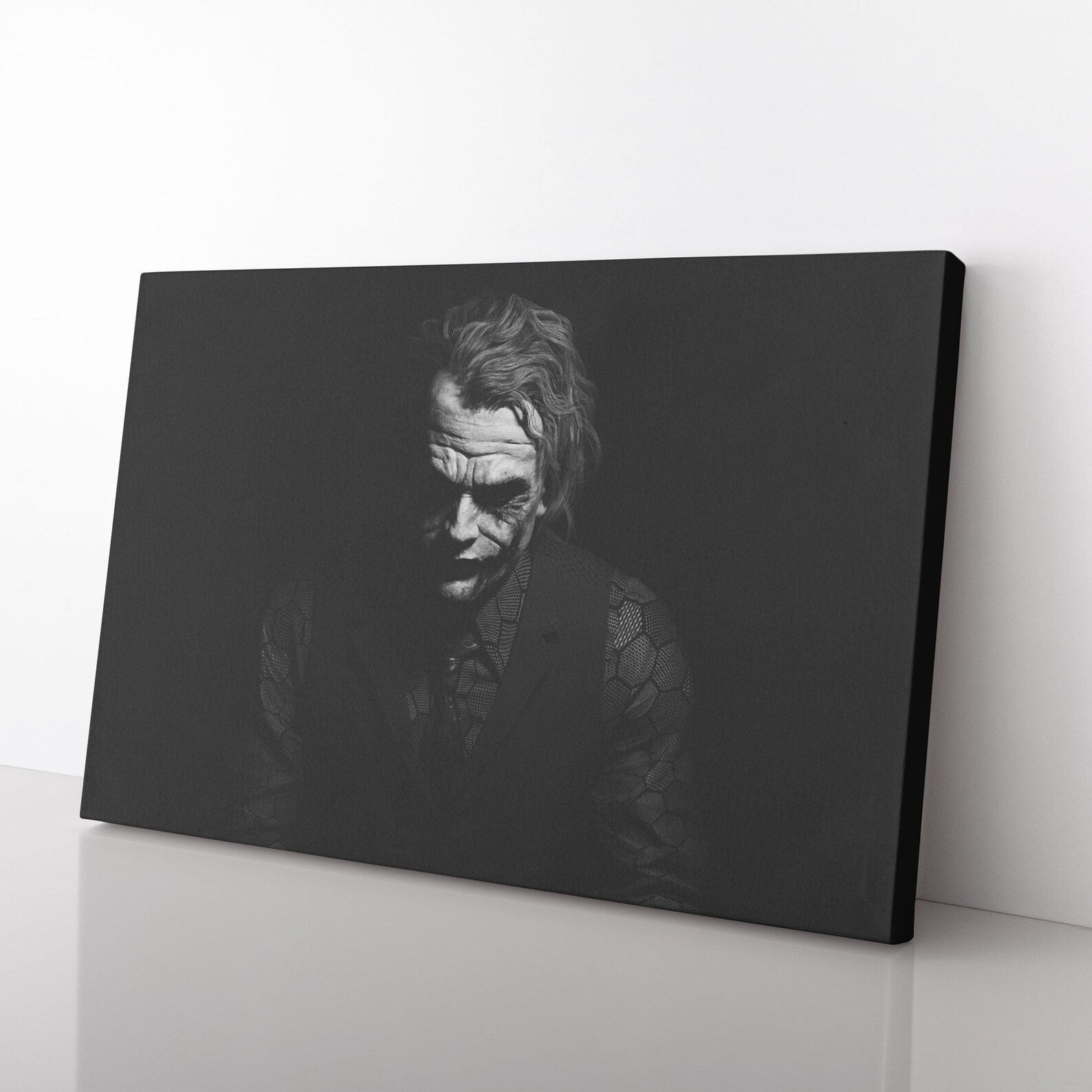 The Joker Heath Ledger Canvas Art Print The Joker Poster Etsy