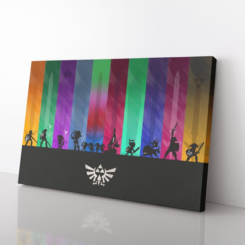 Legend of Zelda Canvas Print Legend of Zelda Poster Zelda Etsy France