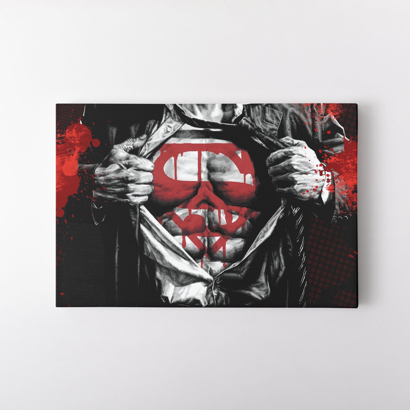 Superman Canvas Art Print Superman Poster Superman Etsy