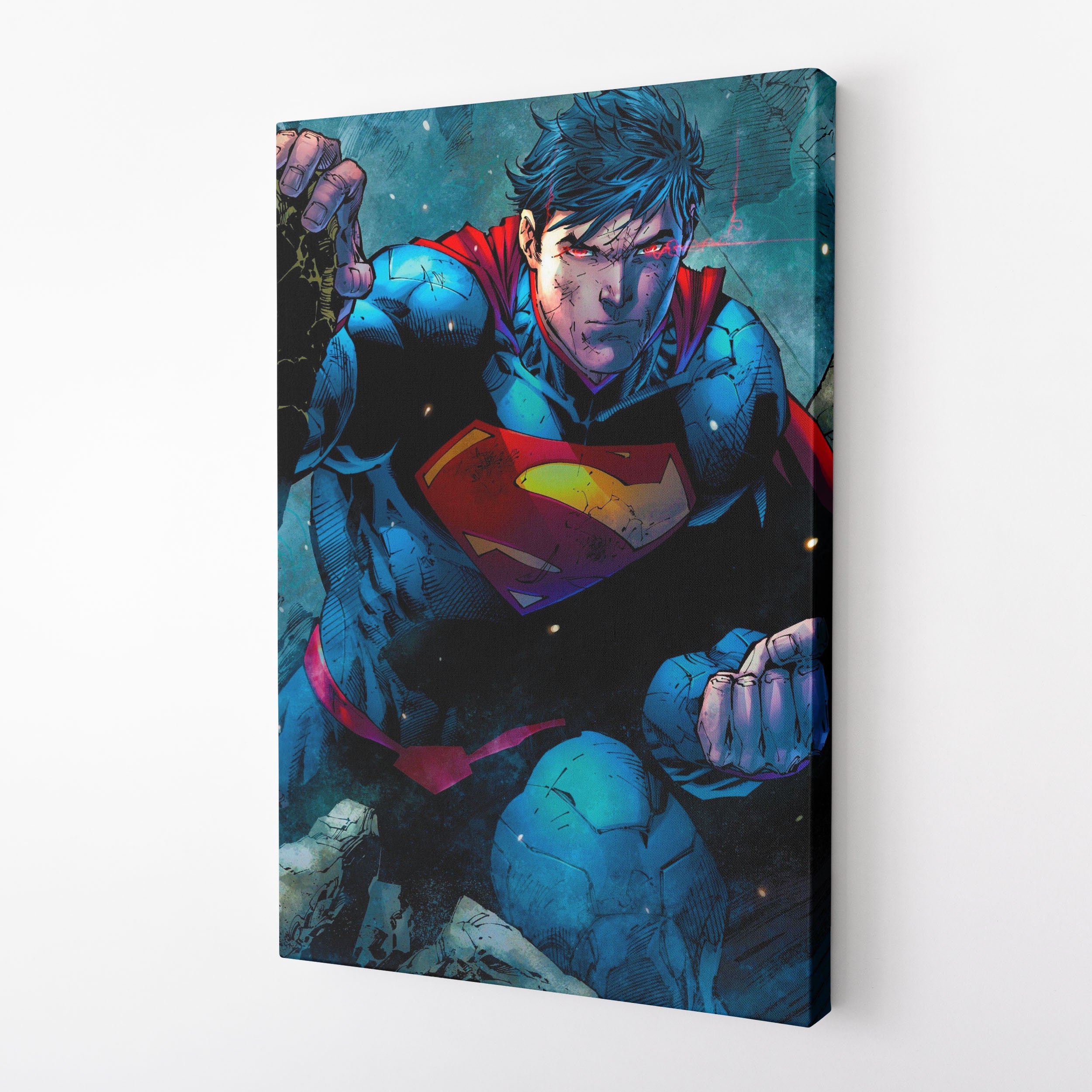 Superman Canvas Print Superman Poster Superman Painting Etsy
