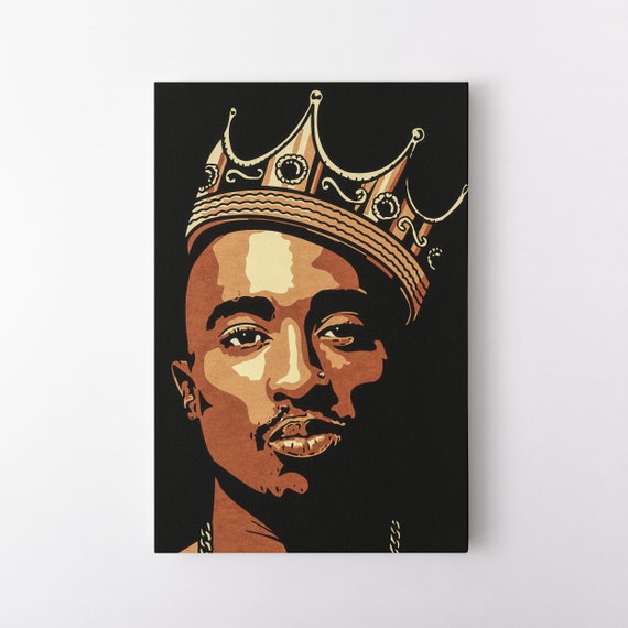Tupac Canvas Art Print Tupac Poster Tupac Painting Tupac Etsy Denmark