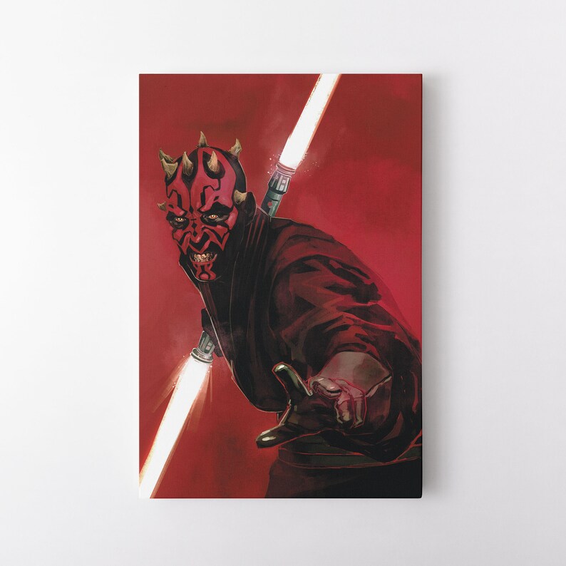 Darth Maul Canvas Art Print Darth Maul Poster Darth Maul | Etsy