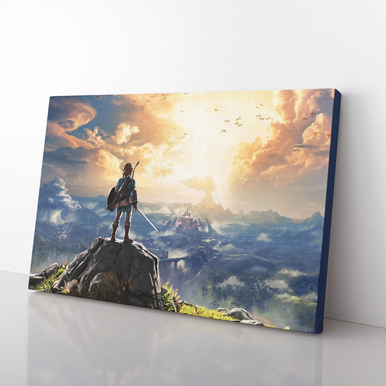 Legend of Zelda Canvas Art Print Breath of The Wild Poster Etsy