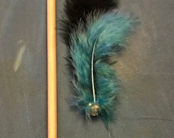 JULIE’S FEATHER BELL Cat Toy Wands!!! Jingle Bell w/Feather on a String