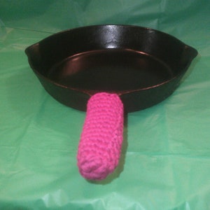 Cast Iron Skillet Handle Cover - 100% Cotton - Extra Thick - 4.75&quot;x1.75&quot; - Berry