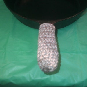 Cast Iron Skillet Handle Cover - 100% Cotton - Extra Thick - 4.75&quot;x1.75&quot; - Gray & Earth Ombre - READY TO SHIP!