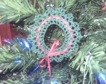 Crochet Wreath #1 Christmas Tree Ornament Decoration