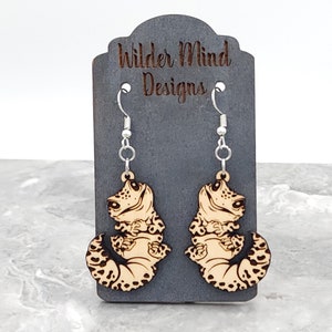 Lizard Earrings, Leopard Gecko, Gecko Earrings, Animal Earrings, Cute Earrings, Lizard Gift, Reptile Earrings, Unique Earrings, Fun Earrings