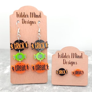 Trick or Treat Studs, Candy Studs, Halloween Studs, Halloween Earrings, Halloween Candy Earrings, Halloween Jewelry, Unique Halloween