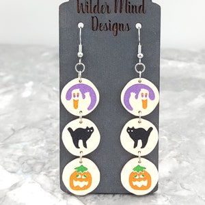 Halloween Cookie Earrings, Halloween Earrings, Cookie Earrings, Nostalgic Earrings, Nostalgic Halloween, Fun Earrings, Teacher Earrings