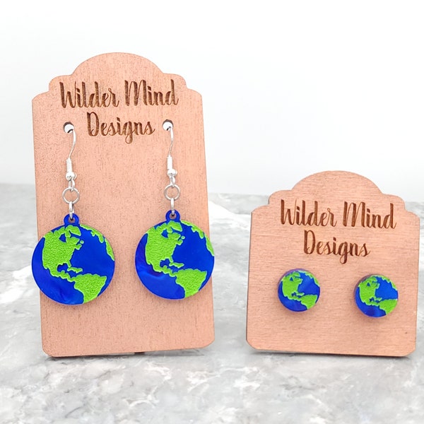 Earth Day Earrings, Earth Day Studs, Teacher Earrings, Teacher Studs, Earth Earrings, Unique Earrings, Earth Day, Teacher Gift, Fun Earrings