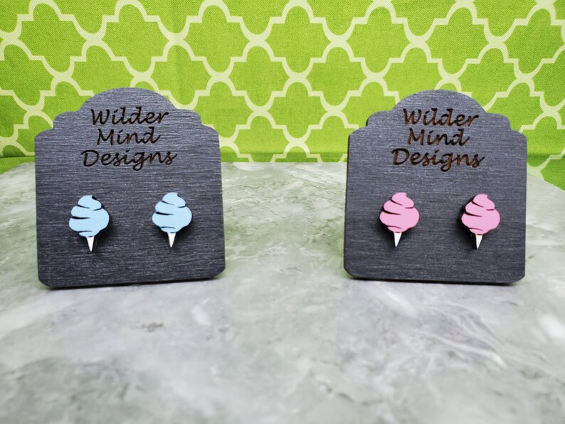 Earrings for girls Cotton Candy Studs Boardwalk Earrings Cute Earrings Carnival Earrings Cotton Candy Earrings