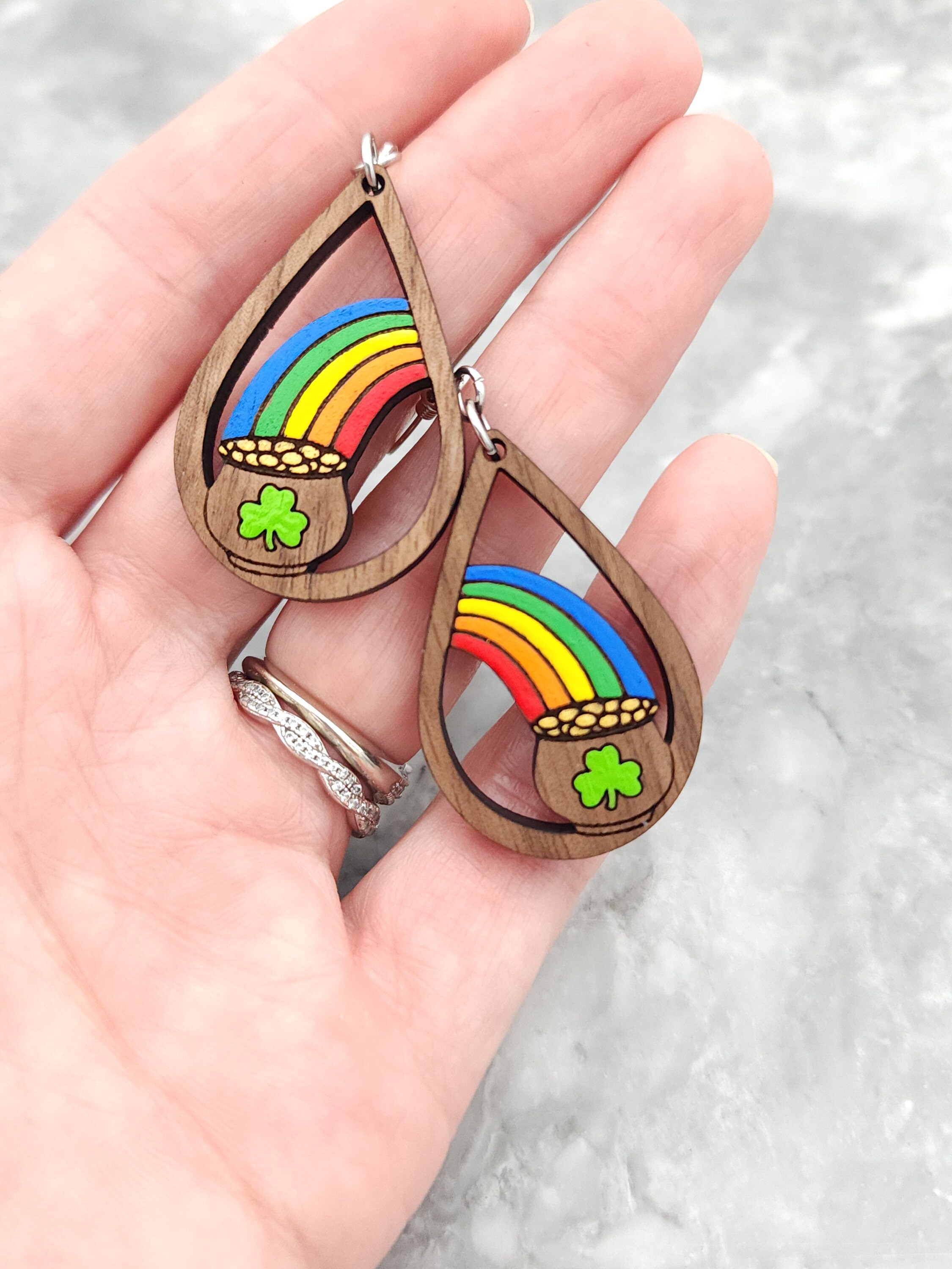 St Patrick's Day Earrings Svg Bundle, Gift For Her, Patrick Earring Svg...