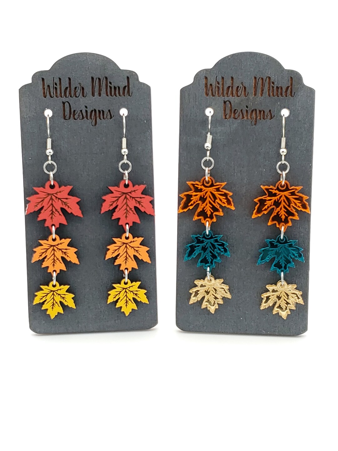 Fall Leaf Earrings Leaf Earrings Fall Earrings Pumpkin Etsy