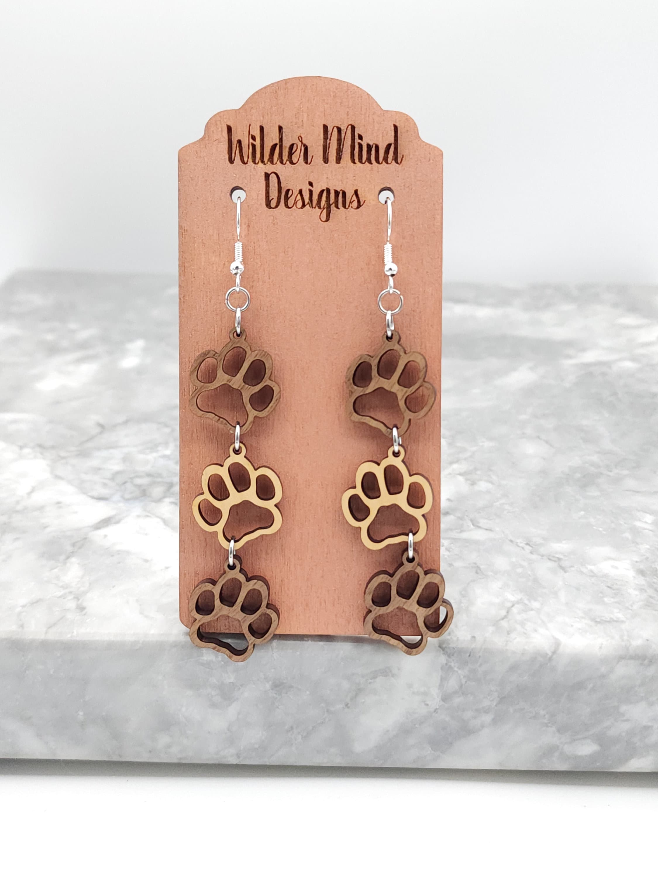 Paw Print Earrings Paw Prints Dog Earrings Cat Earrings