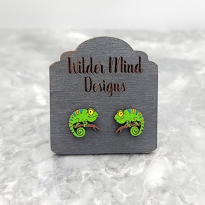 DUOWEI Acrylic Summer Tropic Chameleon Anole Lizard Earrings Dangle Jewelry for Women Gifts (Green DUOWEI Acrylic Summer Tropic Chameleon Anole Lizard Earrings Dangle Jewelry for Women Gifts (Green
