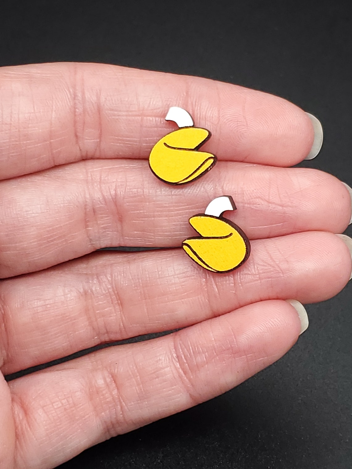 Fortune Cookie Earrings Fortune Cookies Food Earrings Cute Etsy