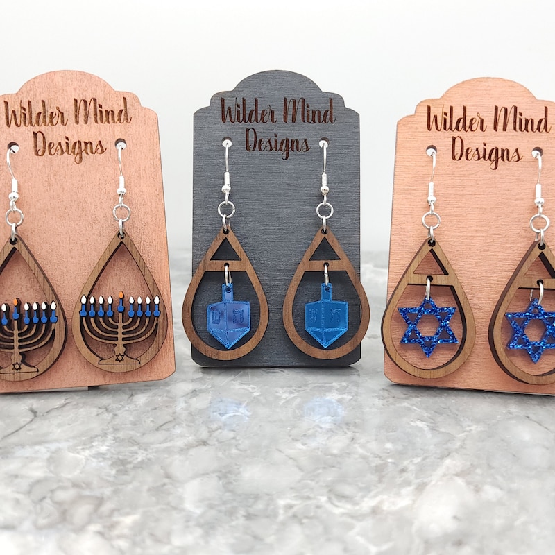 Girls hanukkah earrings